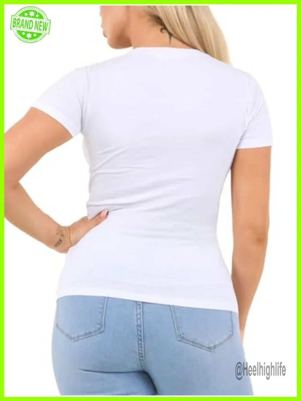 Women's Cotton Scoop Neck T-Shirt Cap Sleeve Fitted Casual Layering Tee